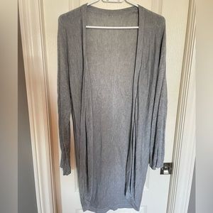 Long gray cardigan